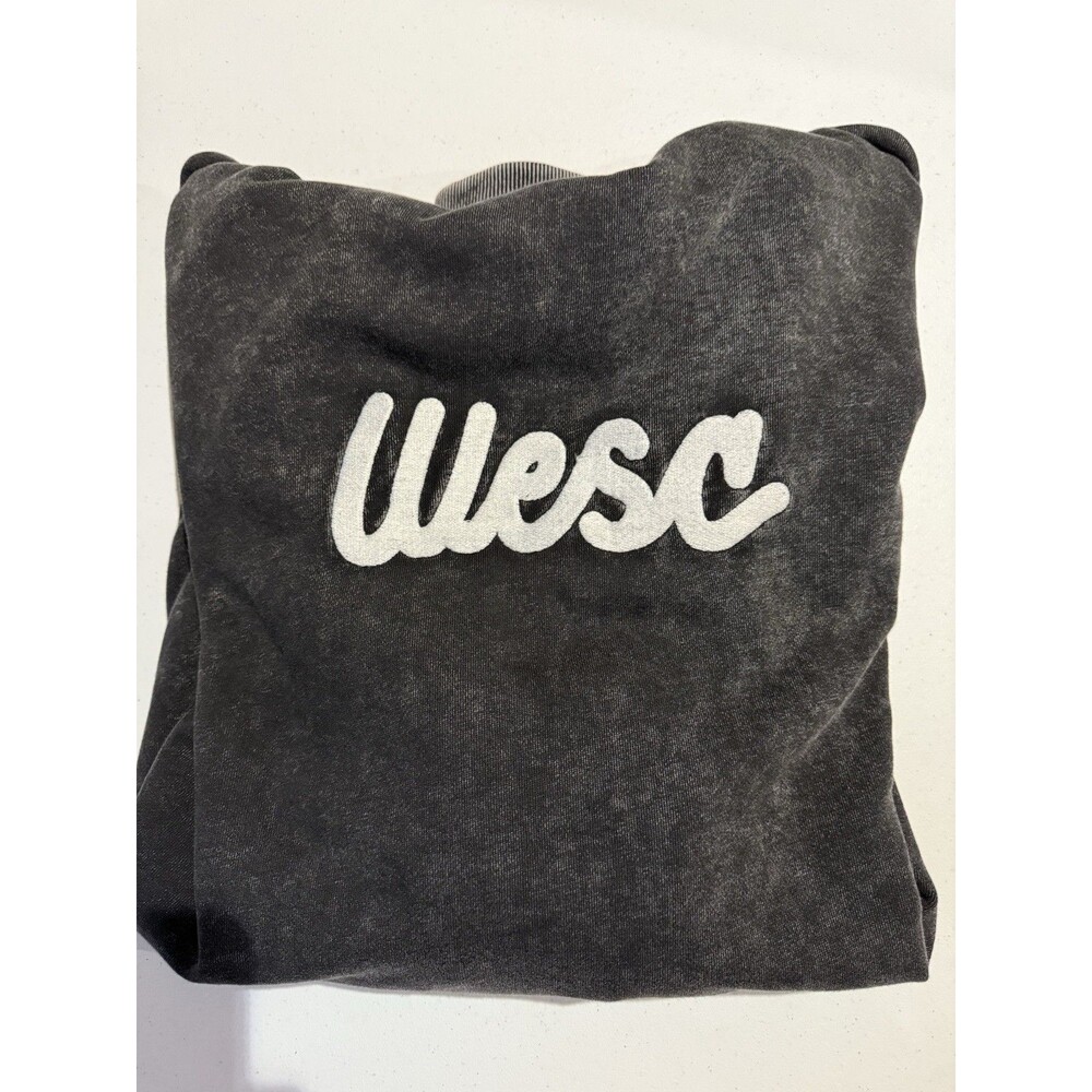 WESC Hoodie  Acid Enzyme Grey Wash New Stockholm Sweden Skateboard Unisex L/XL